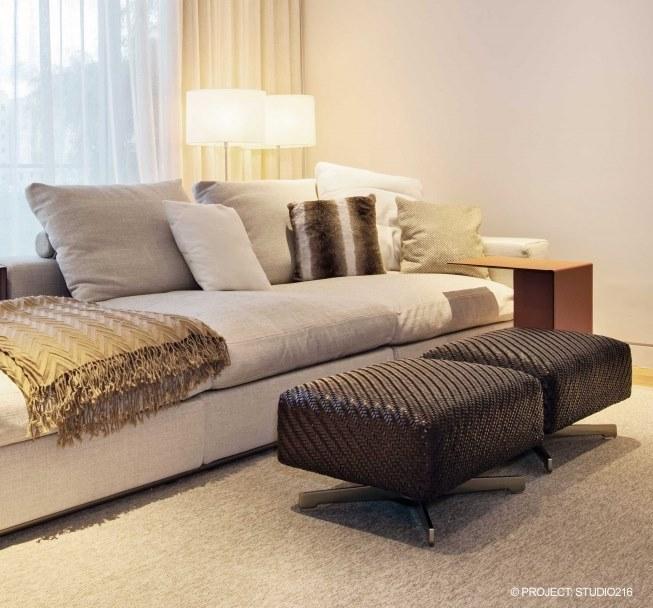 Flexform Прямоугольный пуф из кожи sun-id-1392718 - Вид №3