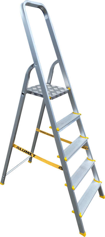 Стремянка алюминиевая анодированная 5 ст ALUMET APA7005