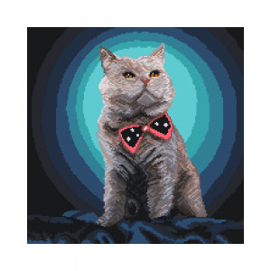 1828 Канва/ткань с рисунком Рисунок на канве 41 см х 41 см "Джентльмен" Матренин посад