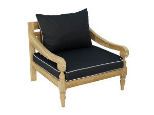 Тканевое садовое кресло с подлокотниками