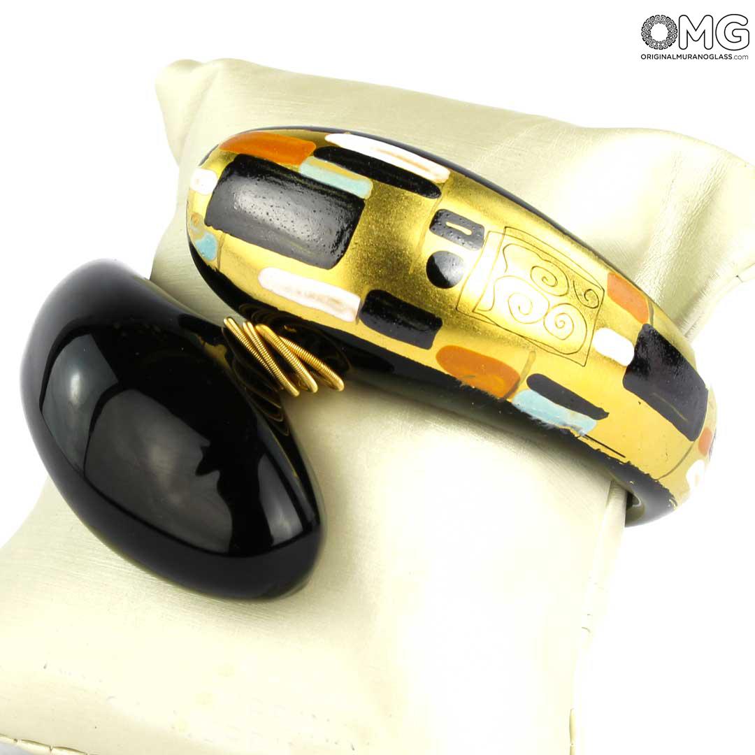 785 ORIGINALMURANOGLASS Браслет в стиле Климта из муранского стекла - OMG 8 см  - Вид №1