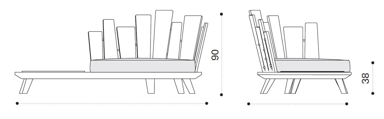 Кушетка из тикового дерева с журнальным столиком Ethimo Rafael ARCH-00136484 - Вид №10