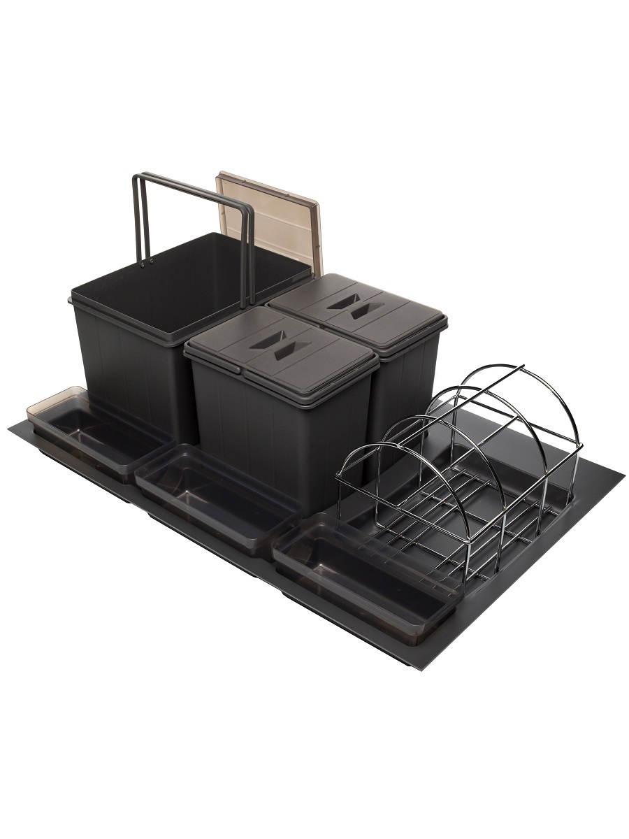 Система сортировки мусора Omega Duet 800/24 Anthracite NAVAKO 10114 - Вид №1