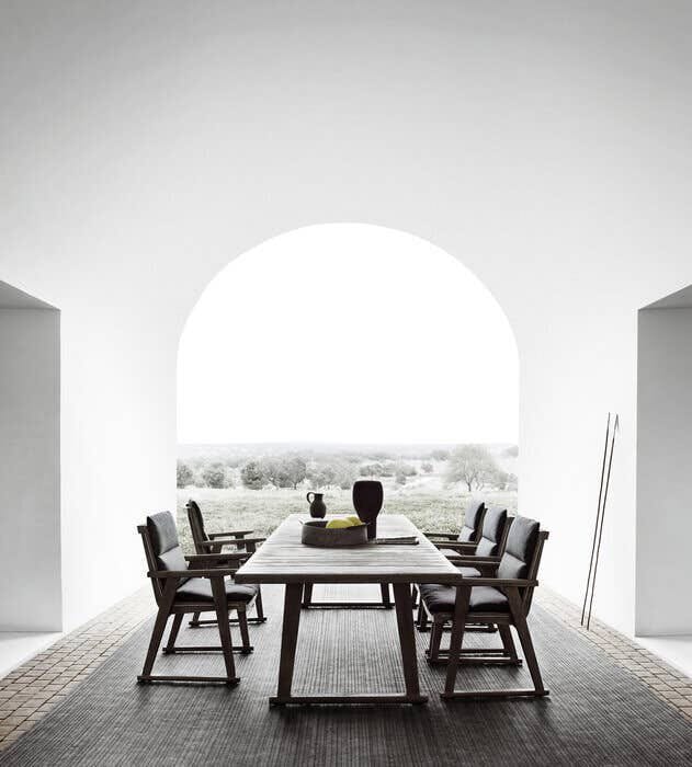 Стул для сада из тикового дерева с подлокотниками B&B Italia Outdoor Чт ARCH-00129271 - Вид №5