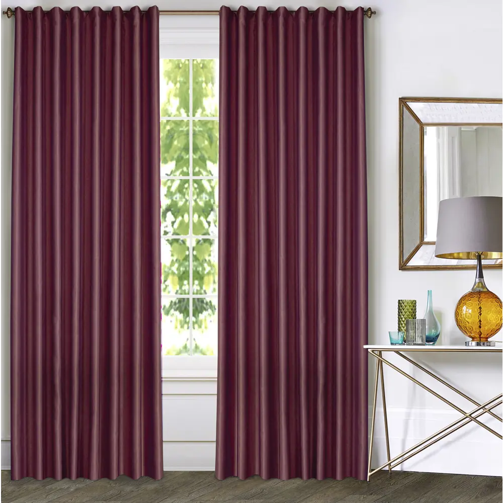 Штора на ленте Мэри 140х280 см бордо Santreyd 89398642 STLM-1451858