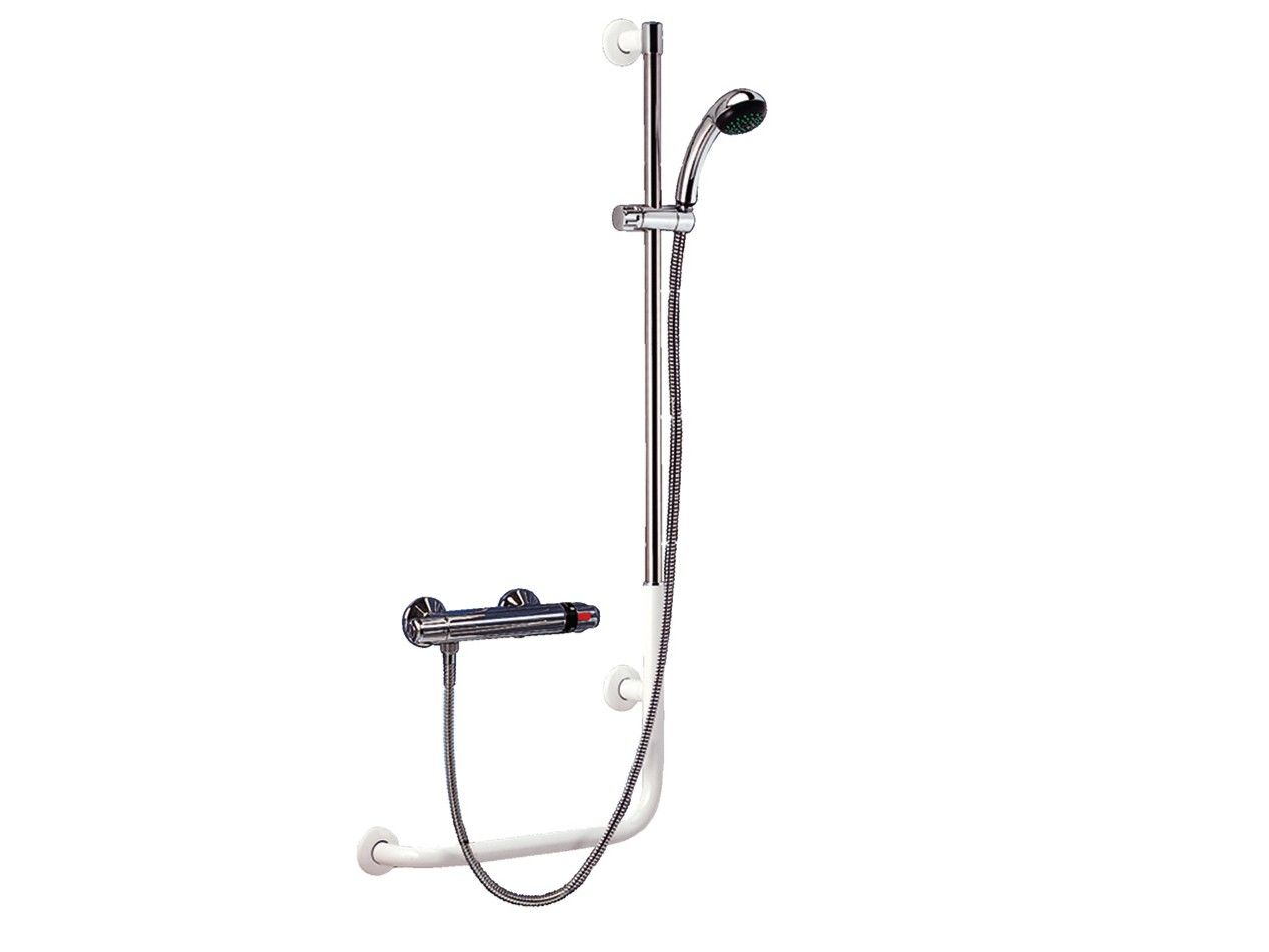 Стальная угловая ручка для ванной комнаты с ручным душем Thermomat окрашенная ARCH-00049854 - Вид №1