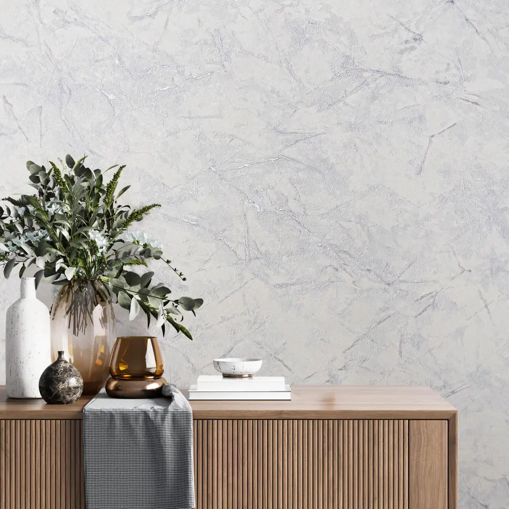 New Age Jasper - флизелиновые обои с абстрактным узором в бело-серых тонах 89399685 STLM-1563107 - Вид №2