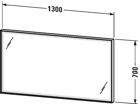 LC738800000 L-Cube Зеркало с подсветкой Duravit - Вид №1