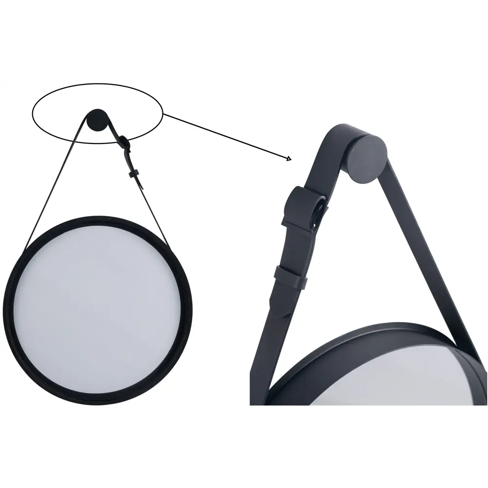 INSPIRE Barbier — круглое зеркало с ременной рамой 43 см 86484835 STLM-1443072 - Вид №4