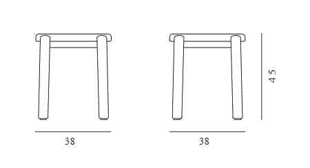 Низкий табурет из ясеня Vergés тура ARCH-00121108 - Вид №1