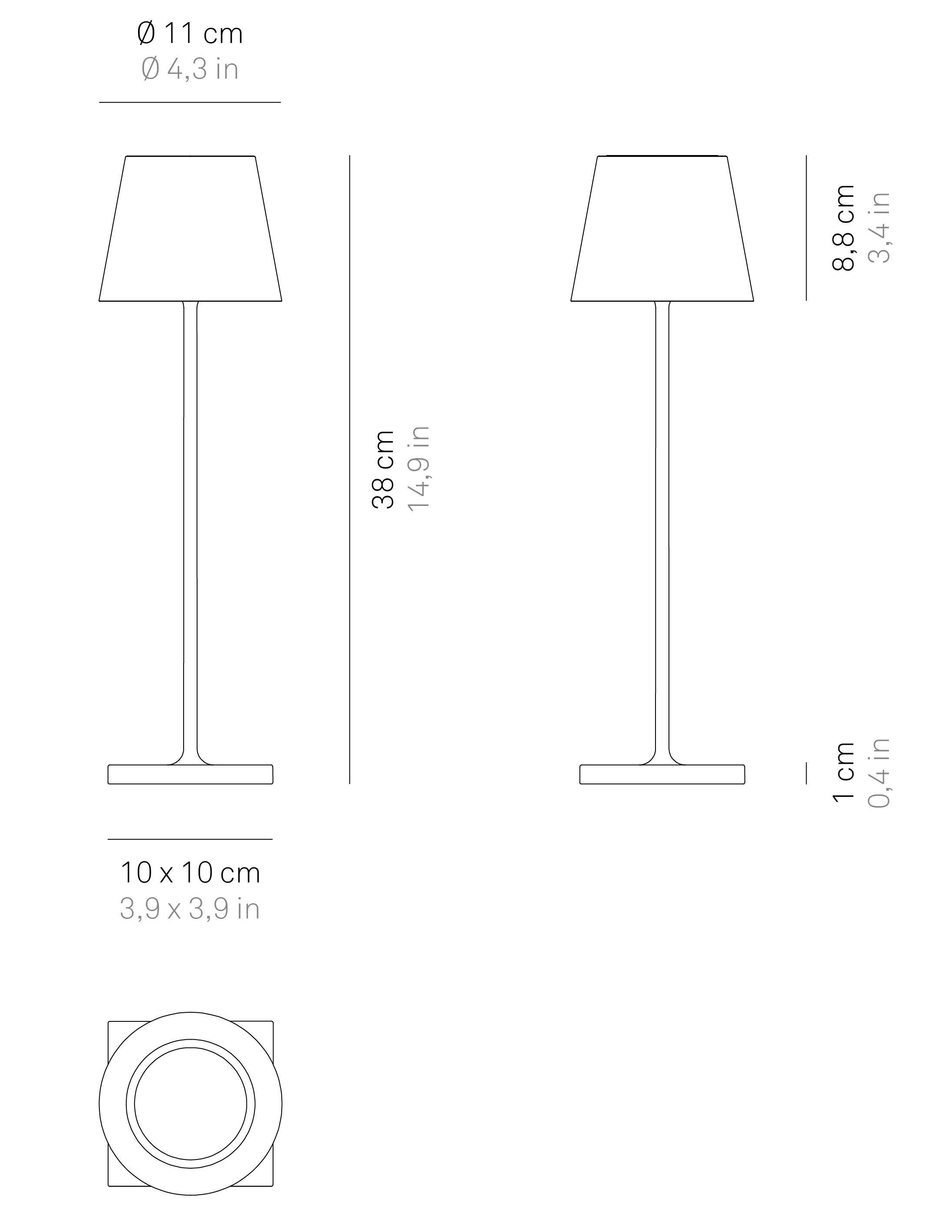 Алюминиевая перезаряжаемая настольная лампа In Stock Шафран ARCH-00080581 - Вид №2