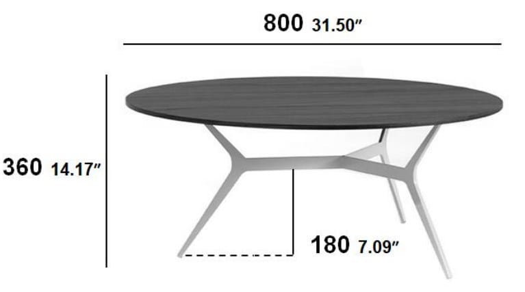 Мраморный круглый низкий журнальный столик SITIA TRIMUNDO ARCH-00129090 - Вид №6