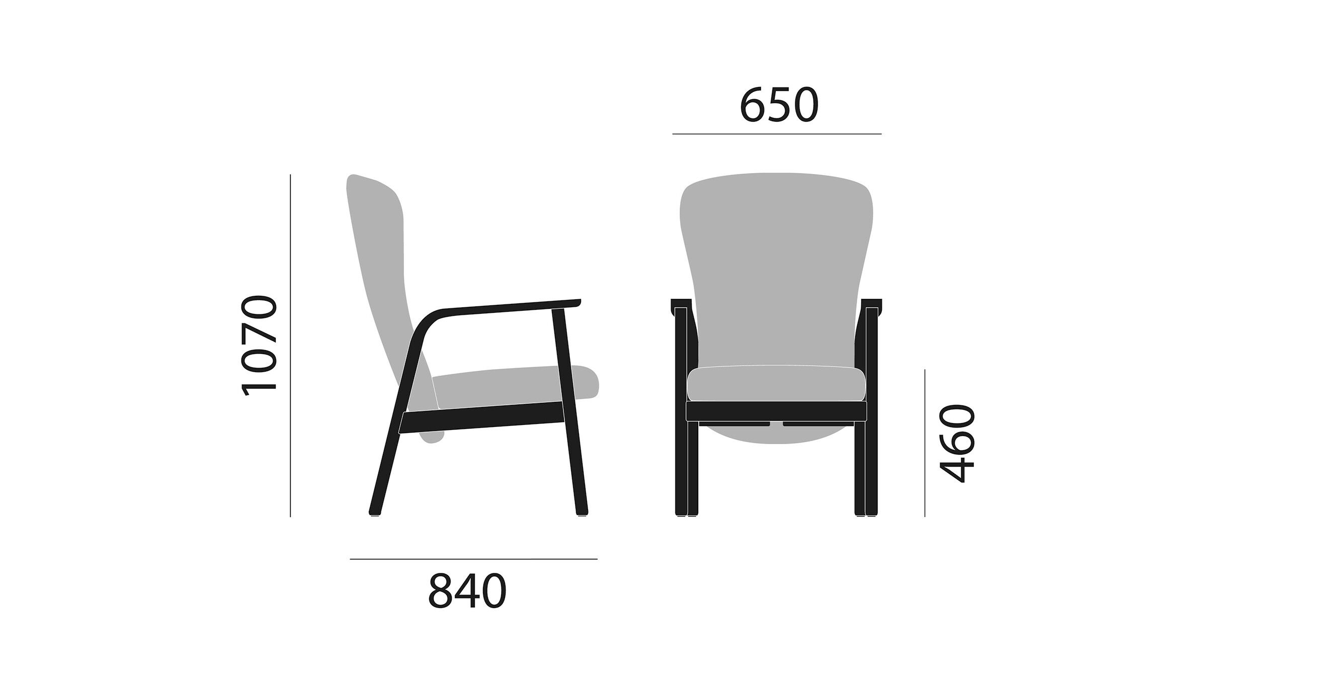 Кресло с высокой спинкой и подлокотниками Brunner feel ARCH-00131120 - Вид №1