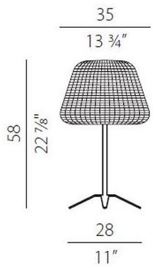 PANZERI Настольная лампа из ротанга Ralph Ec 4744.35 - Вид №1