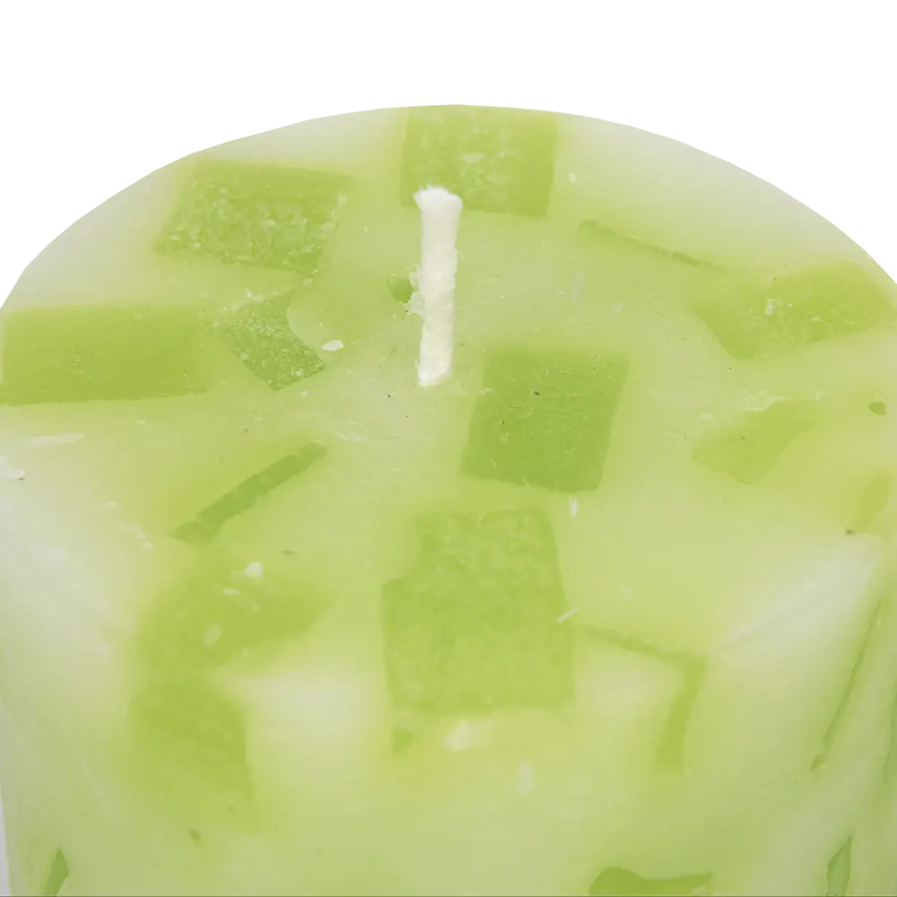 89369070 Свеча столбик ароматизированная Лемонграсс бело-зеленая 13 см STLM-0836222 Santreyd  - Вид №1