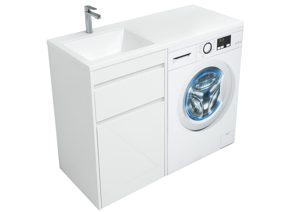 Тумба с раковиной Aquanet Токио 110 L белый (напольная, 1 ящик) 0023928900235497 - Вид №12