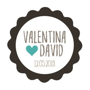 X629.07 PERS. 120 Индивидуальные стикеры черная волна зеленое сердце Dekoraniaevents Bodas