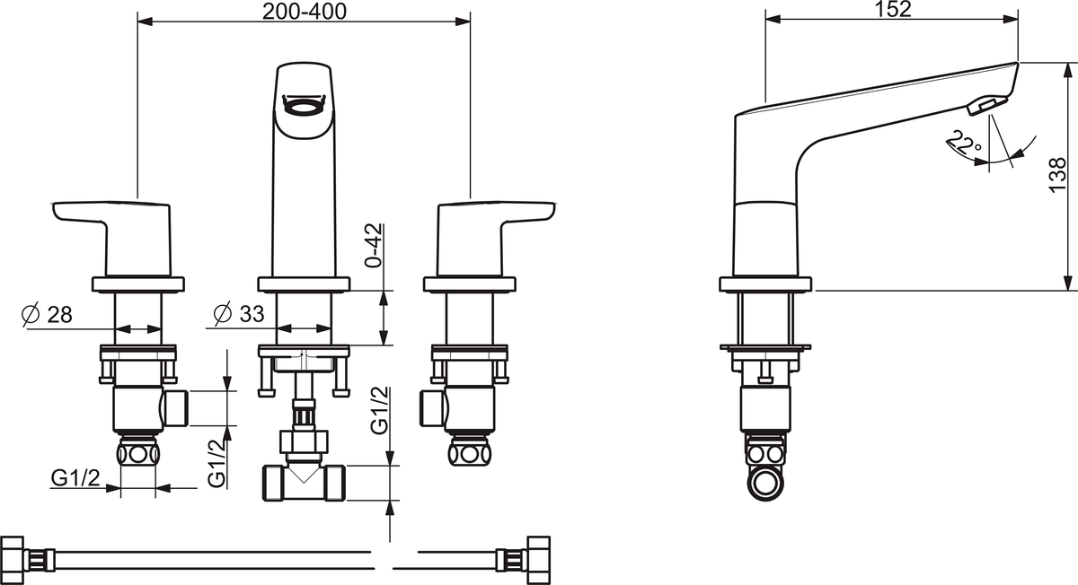 Oras 3944 Смеситель для ванны 3944 Saga Хром  - Вид №1