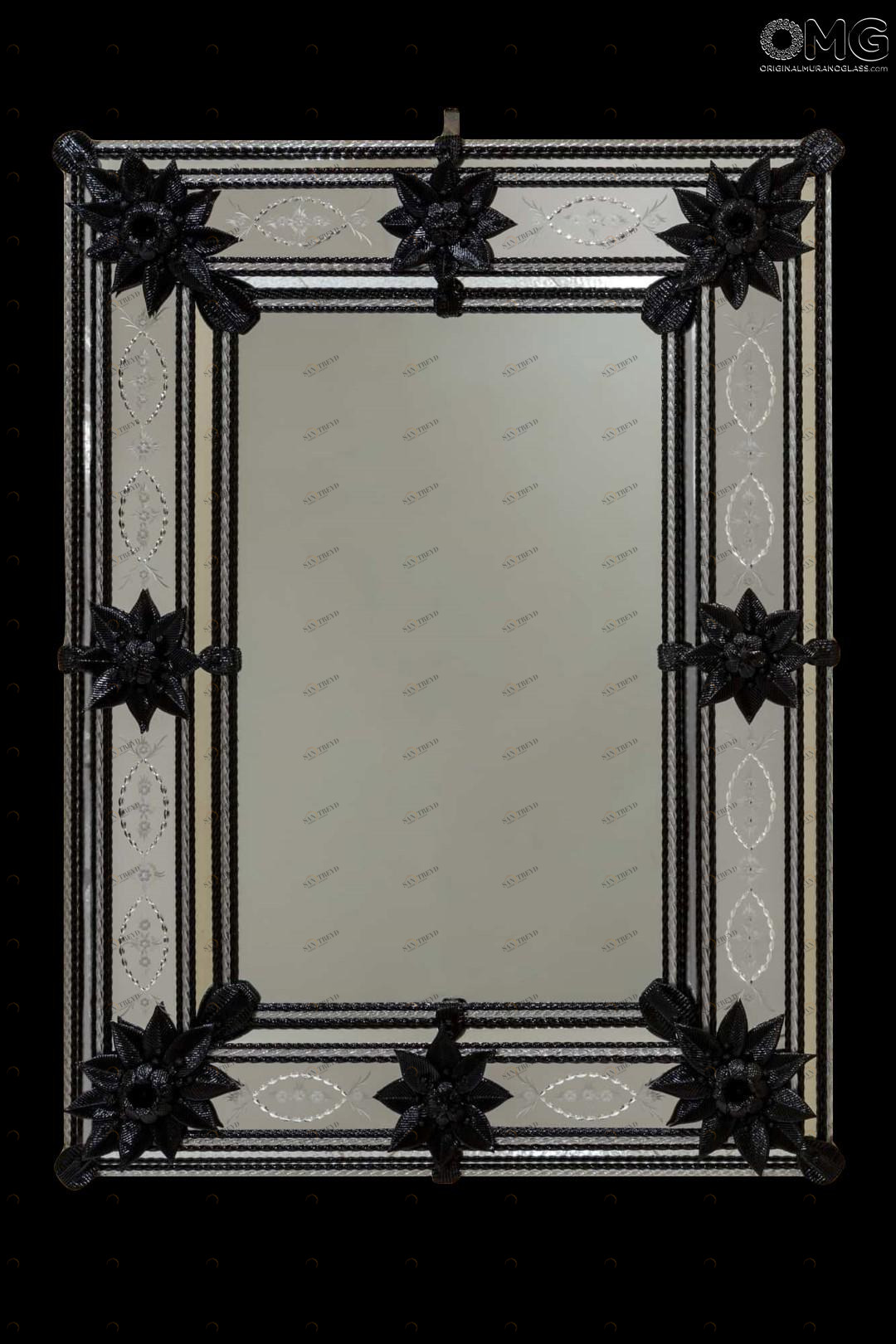 2224 ORIGINALMURANOGLASS Венецианское зеркало Риккардо  см 