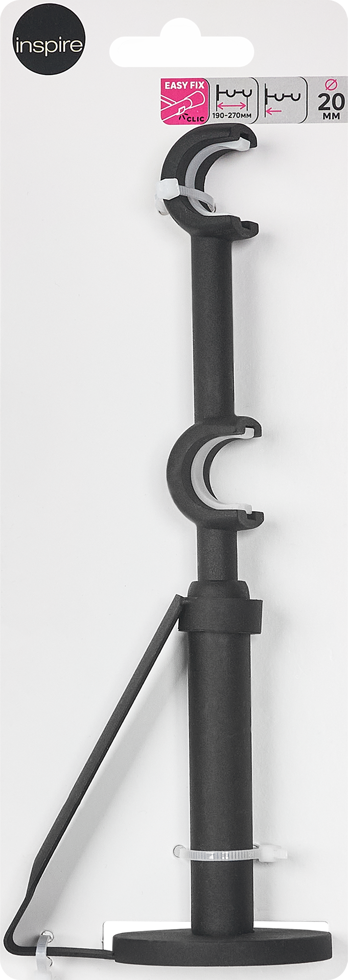 Держатель двухрядный телескопический INSPIRE черный металлический 85186800 STLM-0059679 - Вид №2