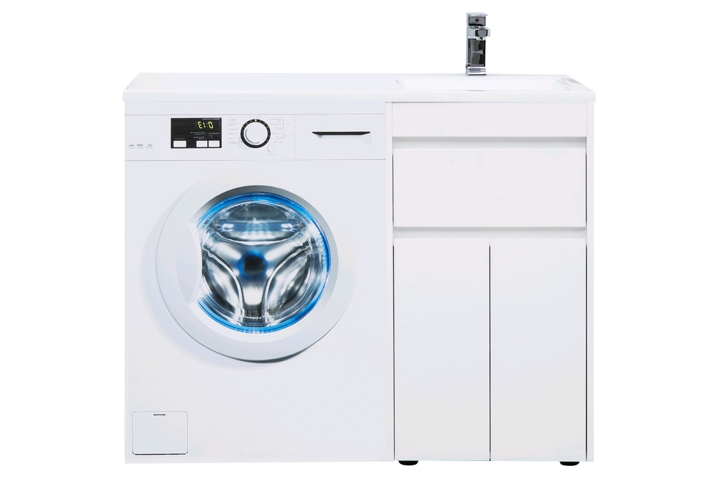 Тумба с раковиной Aquanet Токио 110 R белый (напольная, 1 ящик, 2 дверцы) 0023774400235498 - Вид №9