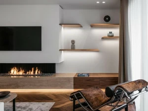 Metalfire Открытый угловой газовый камин Urban