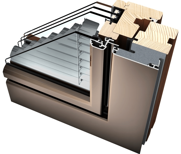 INTERNORM Italia Распашное окно из алюминия и дерева со встроенными жалюзи sun-id-1391157 - Вид №3