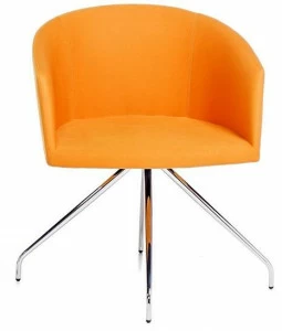 B&T Design Стул на козелке из ткани с подлокотниками