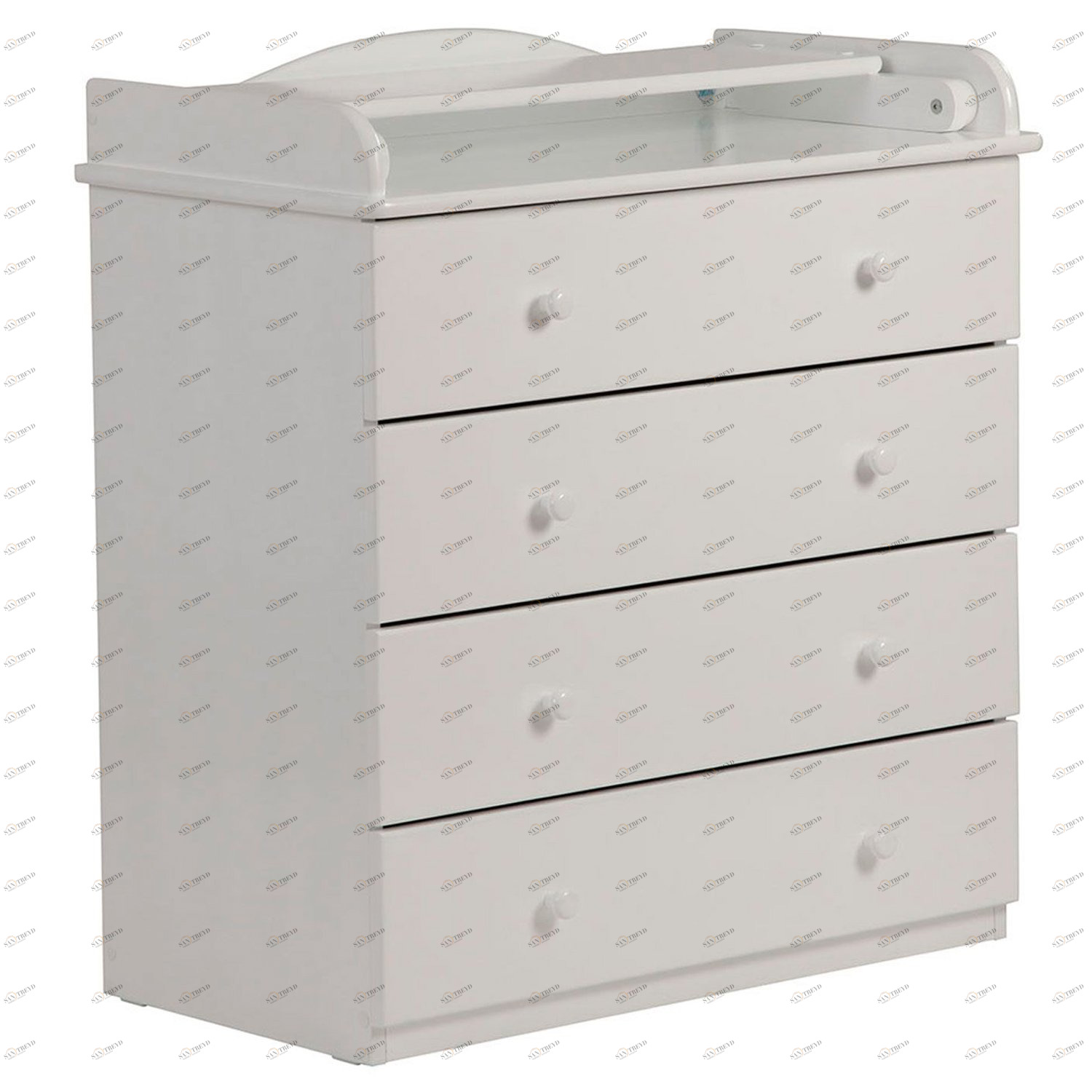 Комод с пеленальным столиком и 4 ящиками "Кубаночка" белый ФАБРИКА ЛЕЛЬ  338489 Белый Santreyd 