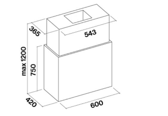 Островная вытяжка с активированным углем со встроенным освещением Falmec дизайн ARCH-00052804 - Вид №2