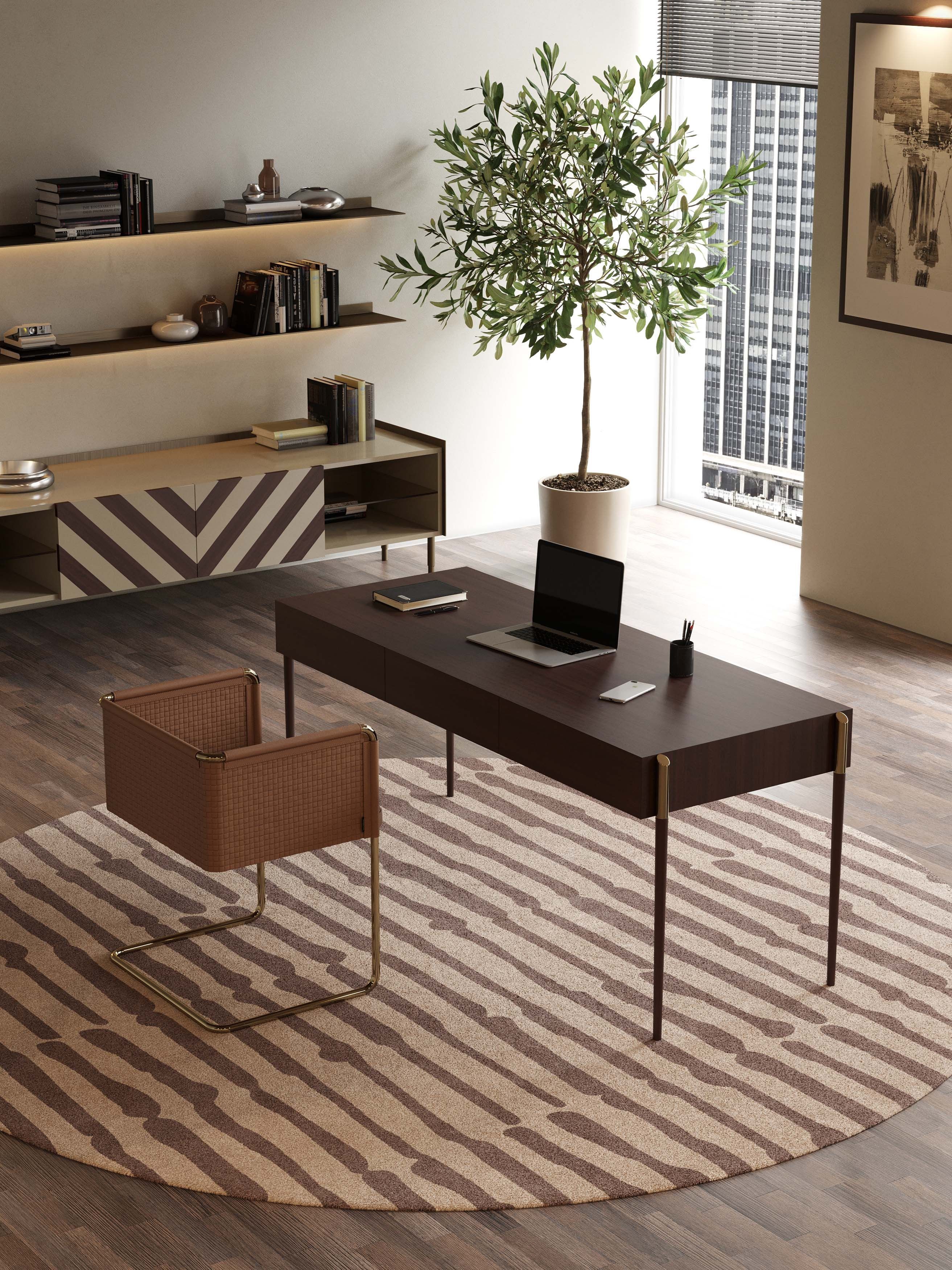 Эвкалиптовый письменный стол с ящиками Stylish Club His &amp ARCH-00042039 - Вид №6