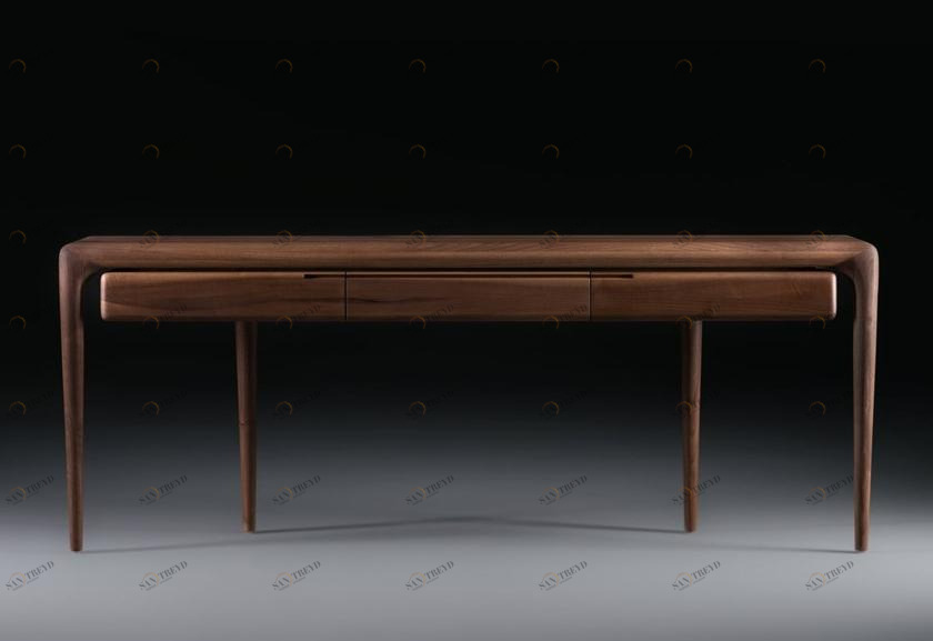 Artisan Прямоугольная консоль из массива дерева с ящиками Latus Colaxxyy 