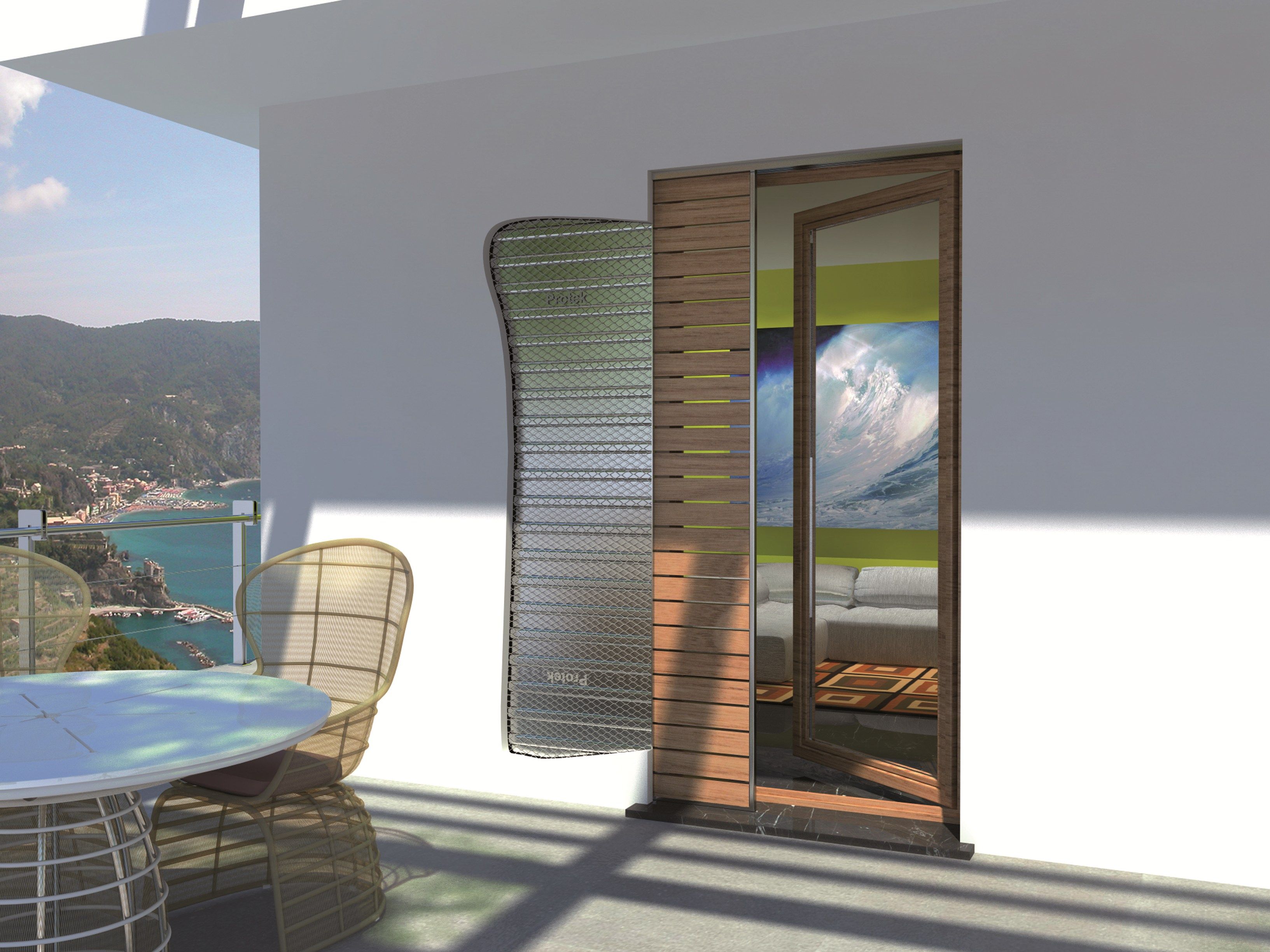 Подрамник с одной створкой для перил и жалюзи PROTEK® Outdoor ARCH-00136028 - Вид №1