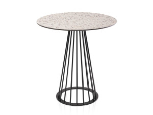 Высокий круглый металлический стол