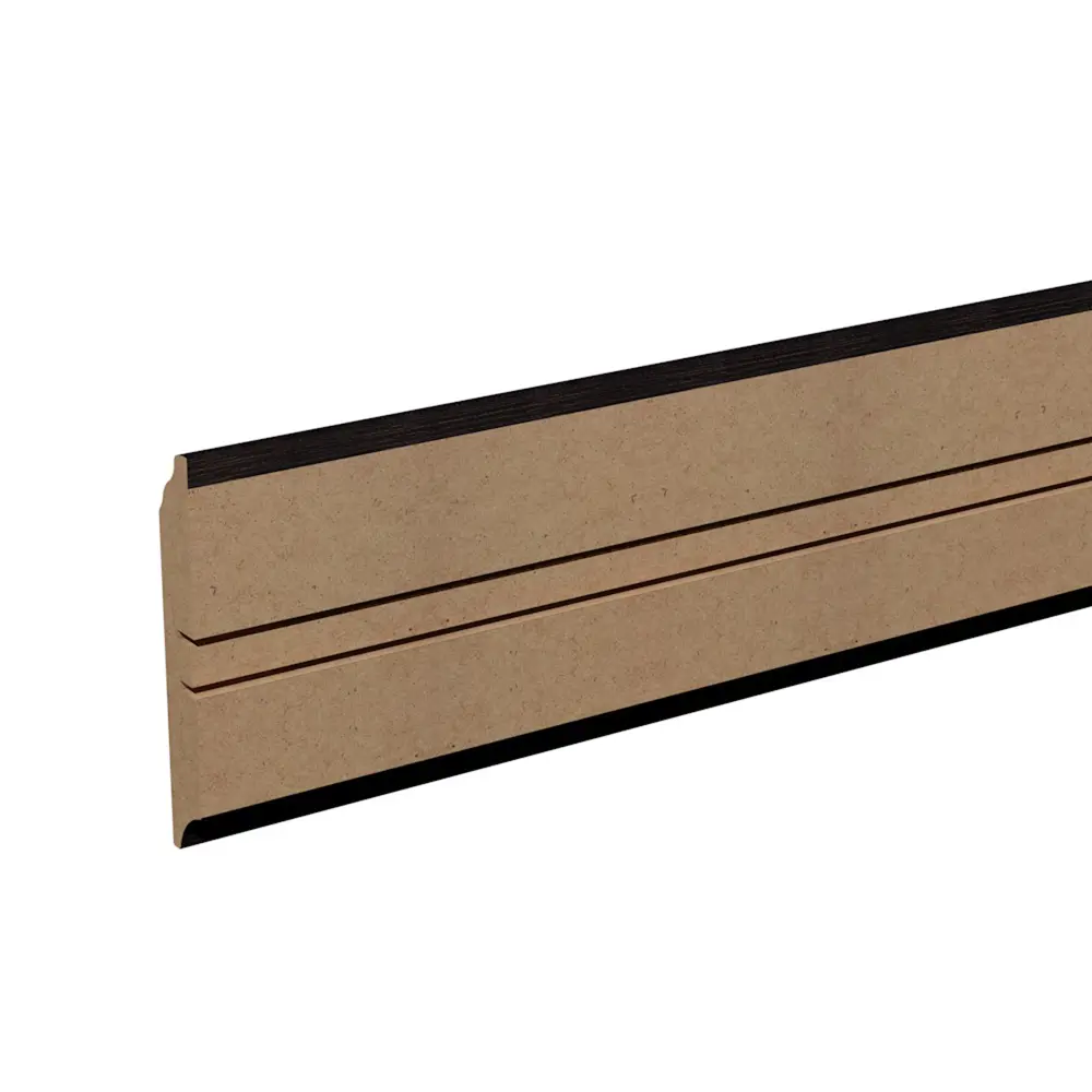 Плинтус напольный МДФ «Венге» фигурный высота 80 мм длина 2.05 м КРОНОПРОФИЛЬ STLM-2159573 - Вид №1