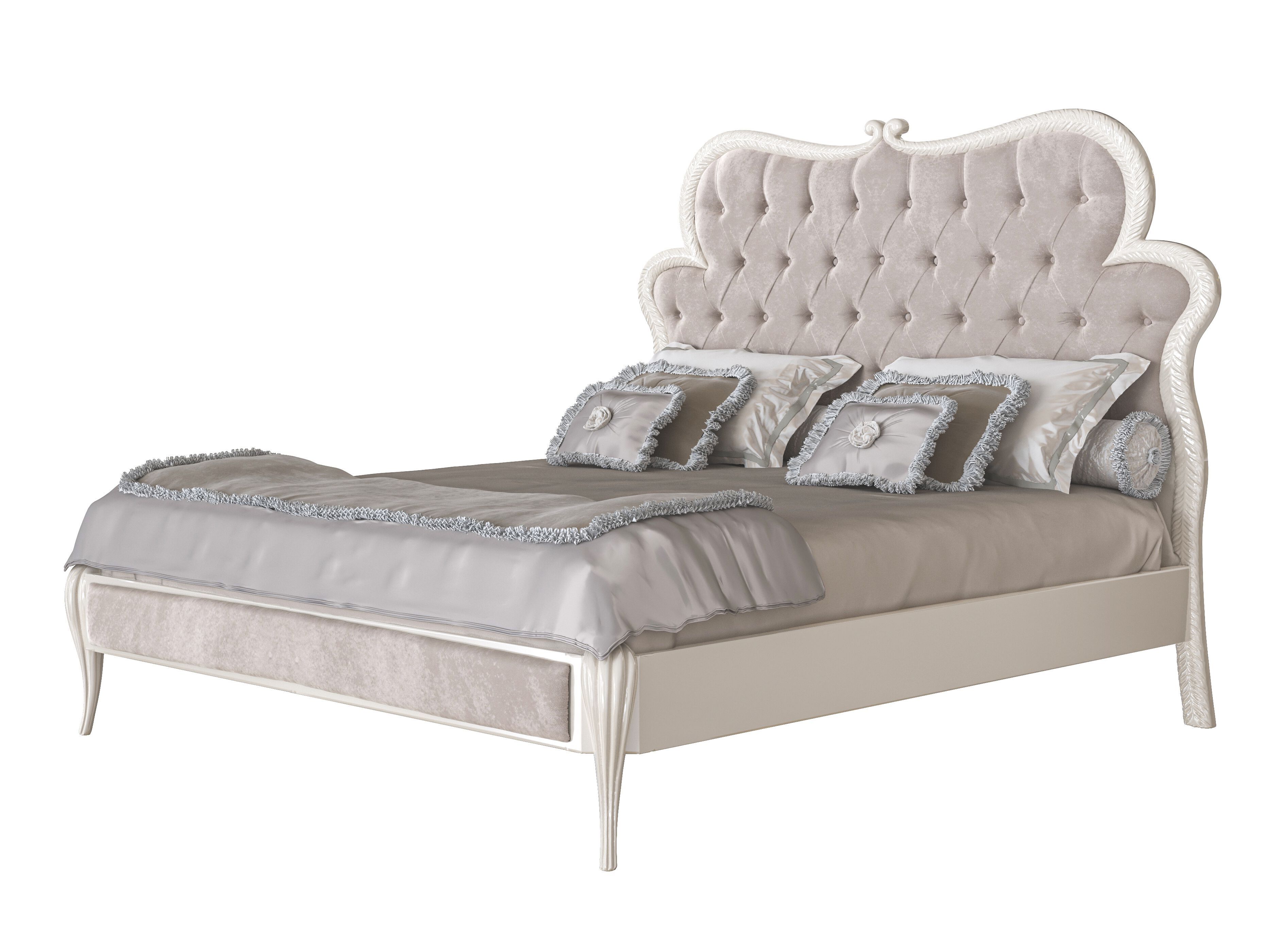 Двуспальная кровать из ткани с капитонным изголовьем Modenese Luxury Interiors EXQUISITE ARCH-00055754 - Вид №1