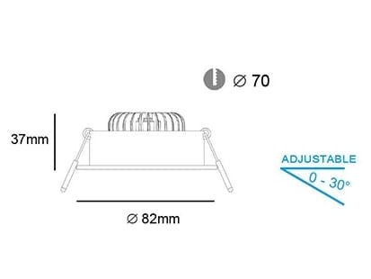 Утопленный светодиодный прожектор Terzo Light DIMALED 7W ARCH-00084497 - Вид №3