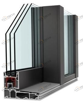 INTERNORM Italia Окно с терморазрывом из алюминия и пвх с тройным остеклением sun-id-1478444