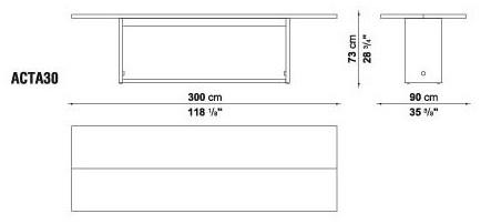 Maxalto Прямоугольный стол из массива дерева Argo sun-id-1503600 - Вид №1