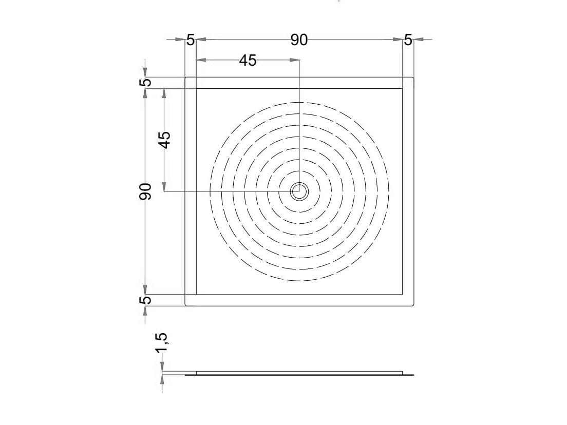 Квадратный душевой поддон для пола Gruppo Treesse ARCH-00038853 - Вид №4