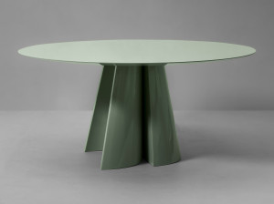 Круглый дубовый обеденный стол