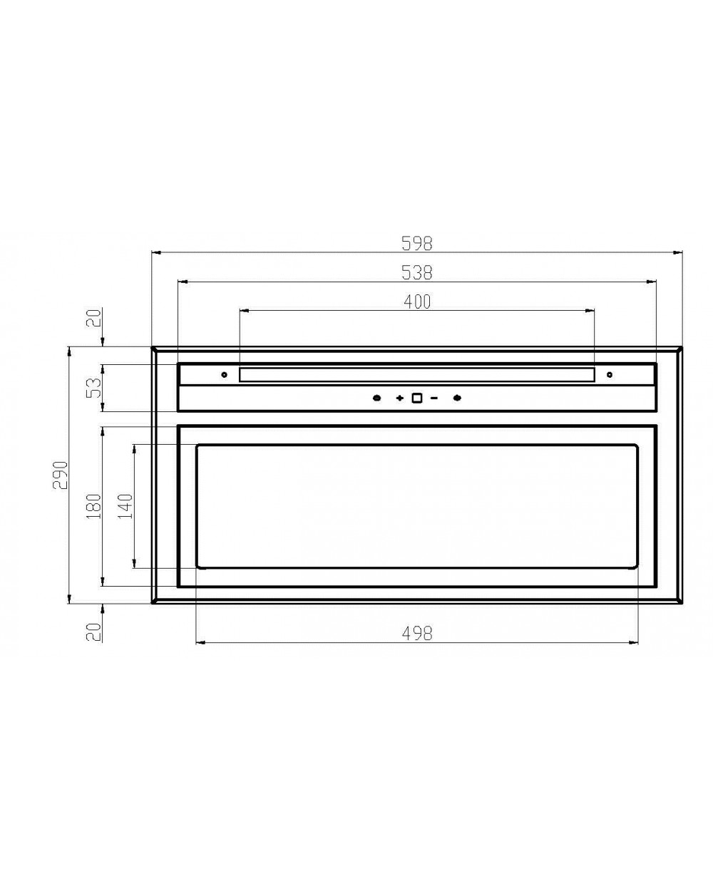 9240986 Вытяжка полновстраиваемая SCHTOFF HGT 60 белый/белый STDN-0007104 - Вид №4