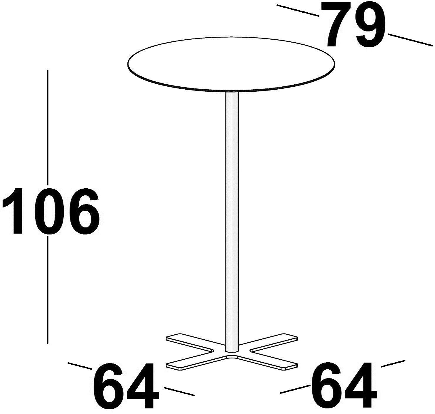 Luxy Круглый высокий стол из HPL с основанием 4 звезды Incollection sun-id-1475478 - Вид №2