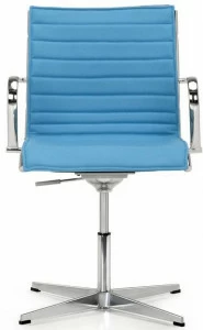 Quinti Sedute Регулируемое по высоте вращающееся кожаное офисное кресло с подлокотниками Season