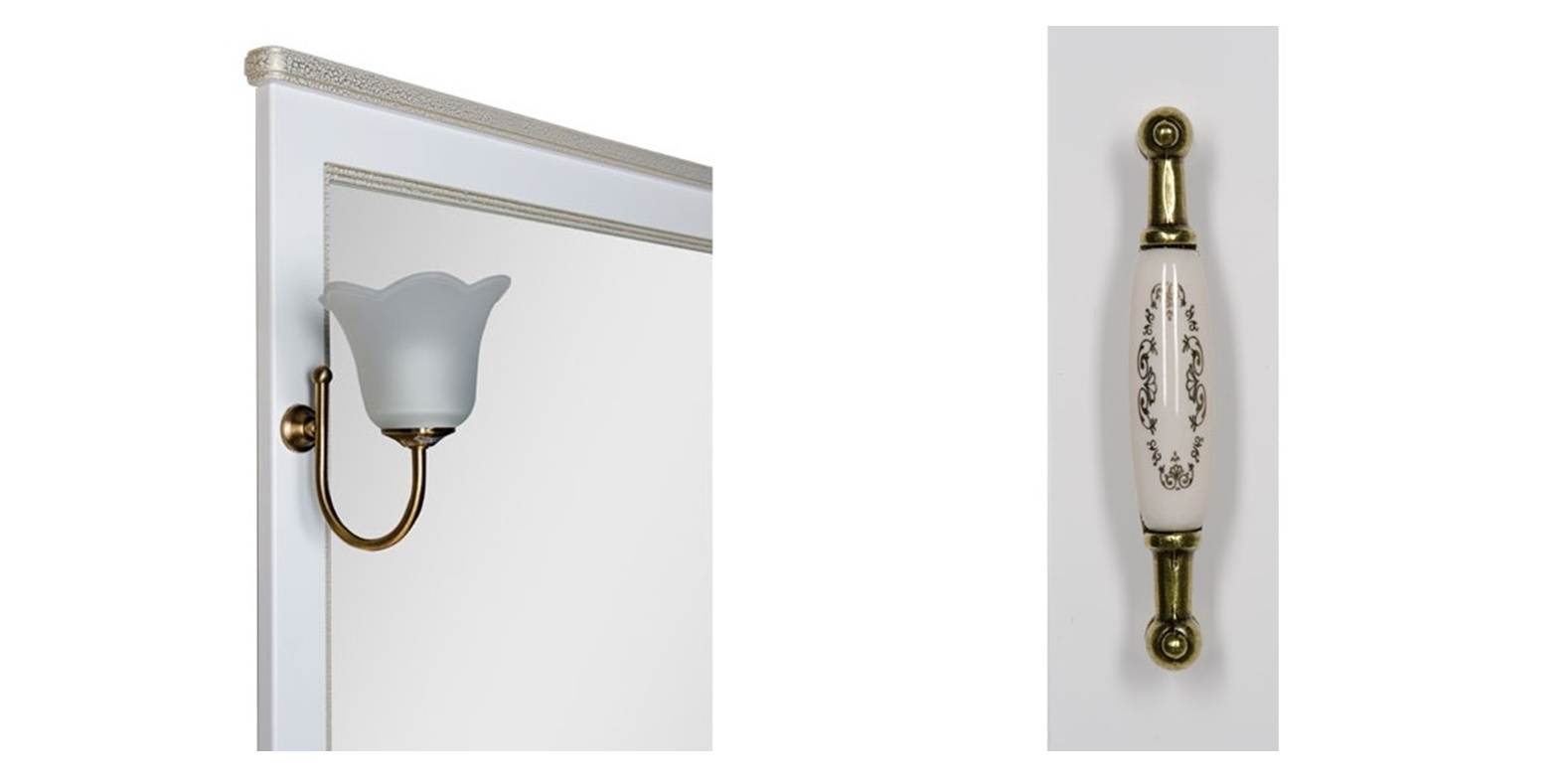 Комплект мебели Aquanet Валенса 90 белый краколет/золото 00182822 - Вид №7