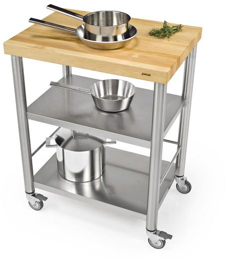 JOKODOMUS Кухонная тележка из нержавеющей стали и дерева Auxilium sun-id-1471747 - Вид №1