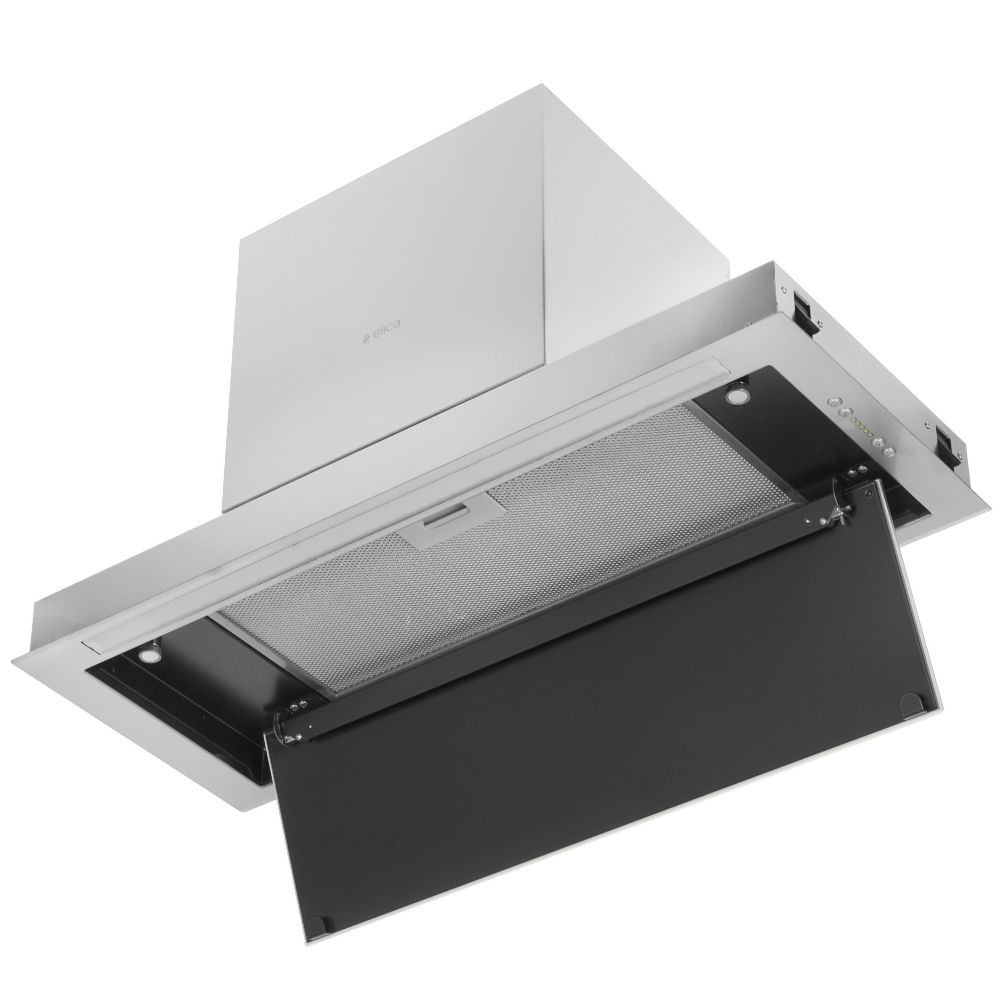 1223413 Вытяжка полновстраиваемая Elica HIDDEN 2.0 IXGL/A/90 белый/серебристый STDN-0150537 - Вид №2