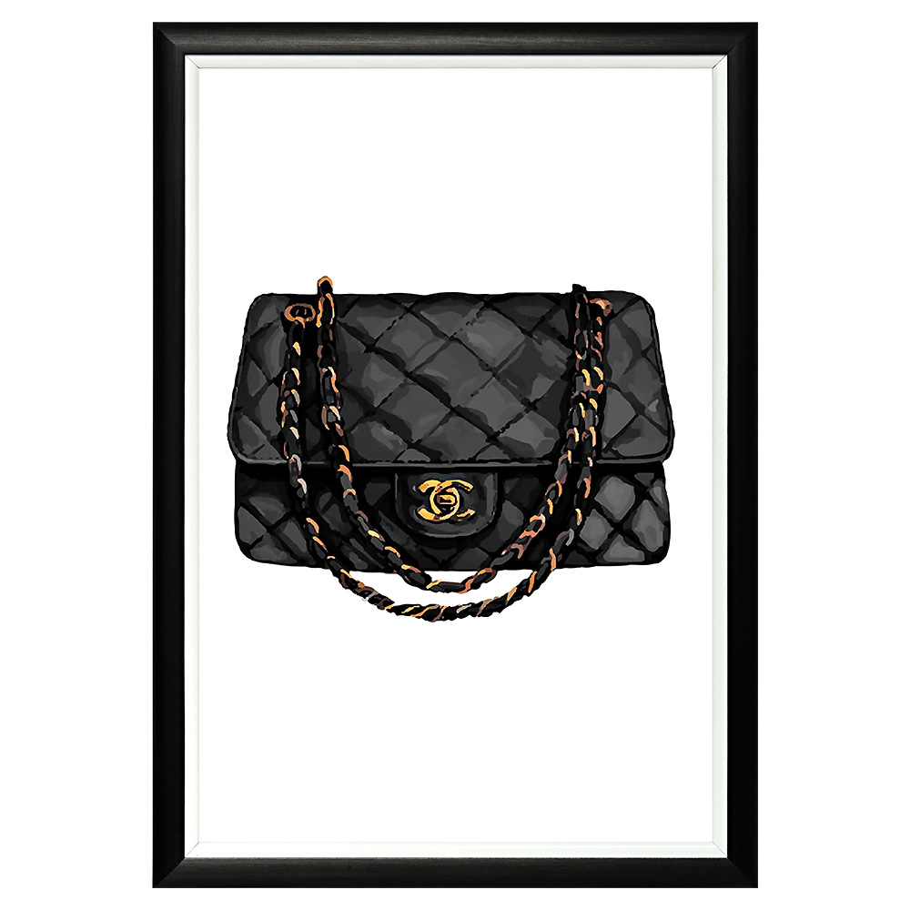 896519792_1818 Арт-постер «Клатч с цепочкой в черном» Object Desire 