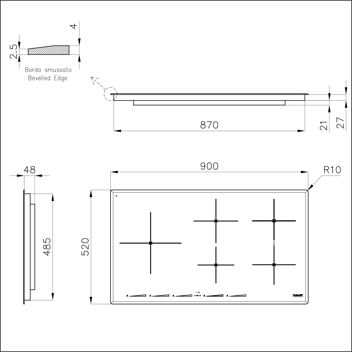 7390245 Варочная панель Индукционный мост S4000 7390 245 Fosterspa  - Вид №1