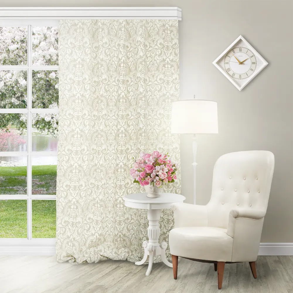 Штора на ленте «Арабекса» 160x270 см полиэстер вензель цвет бежевый Altali STLM-2099760 - Вид №5